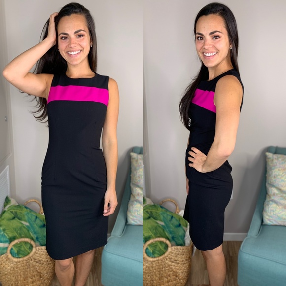 Calvin Klein Dresses & Skirts - Calvin Klein Black Pink Sleeveless Dress
